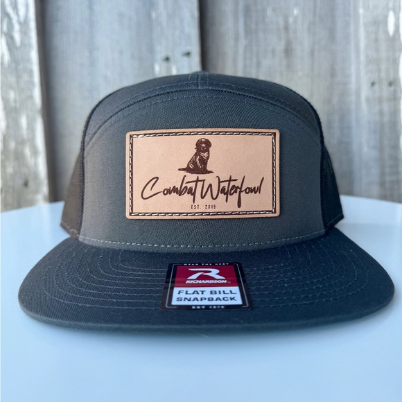 Greater Half South Dakota Blk Leather Patch Trucker Hat-USA Made
